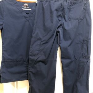 Code Happy Navy scrub set